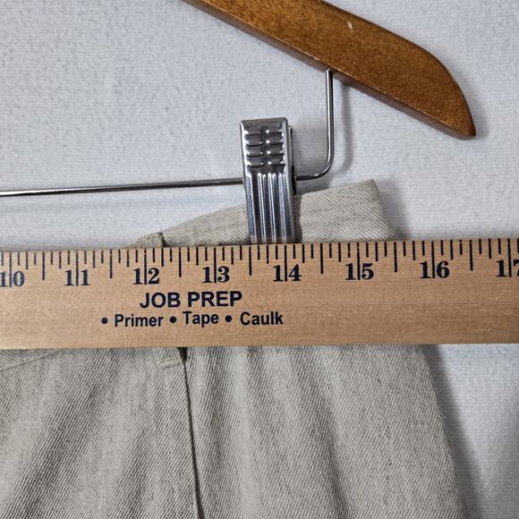 VTG Jones New York Country Linen Blend Maxi Skirt Sz 10 Beige Button Front Denim - Picture 9 of 12